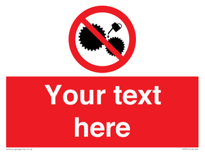 Custom No Oiling Sign